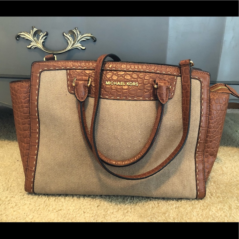 Michael Kors Croc Selma Satchel